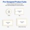 Avery Printable Rectangle Adhesive Name Tags, 2-1/3" x 3-3/8", Matte White Removable Name Tags, Pre-printed Gold Border/Gold Dots Design, Laser & Inkjet Compatible, 160 Total